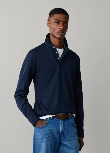 Classic Fit Long Sleeve Pima Cotton Polo