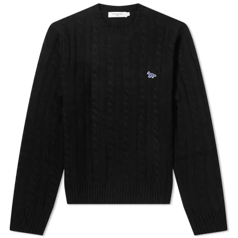 Maison Kitsuné Navy Fox Patch Classic R-Neck