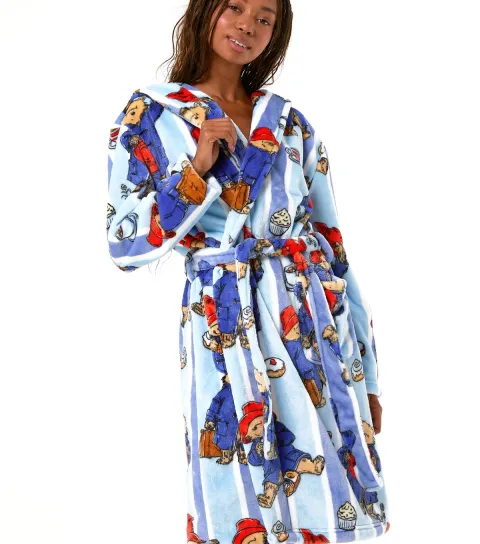 Skinnydip Women's Light Blue Paddington Bear Print Dressing Gown