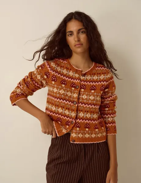 Monsoon Button Front Cardigan Beige