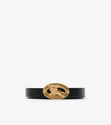Reversible Leather Oval Belt in Black/hazel