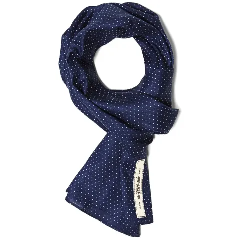 Linen Indigo Discharge Print Scarf