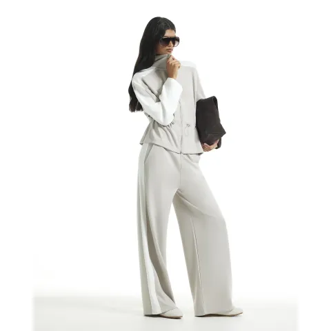 River Island Premium Colour Block Wide Leg Trousers