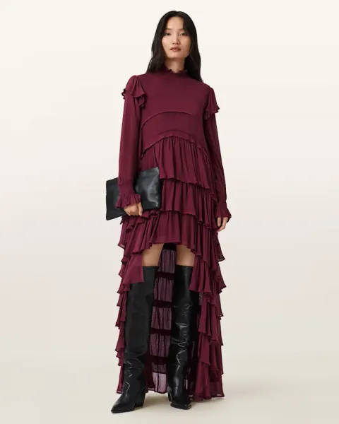 Cavarly Tiered Ruffle Maxi Dress