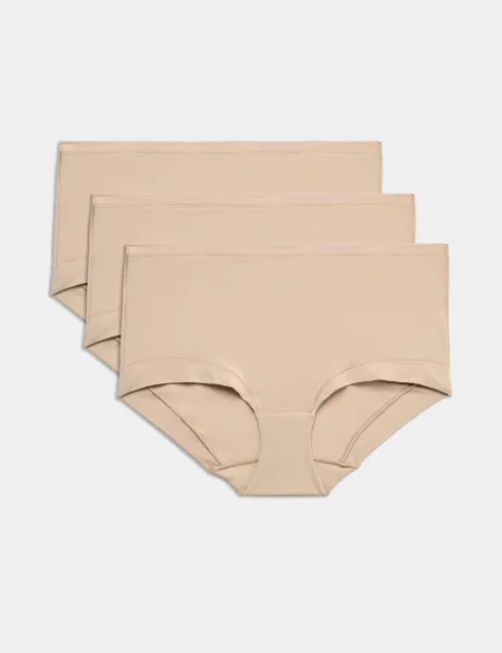 Body by M&S 3pk Flexifit Modal High Rise Shorts Opal