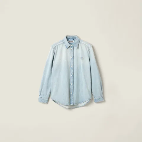 Washed denim shirt