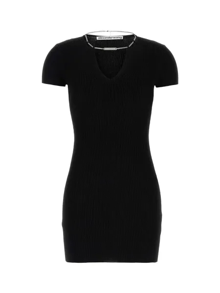 nameplate dress Black