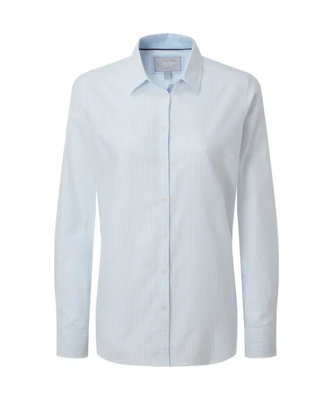 Schöffel Country Cley Oxford Shirt - Pale Blue Stripe