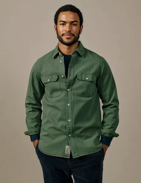 Regular Fit Pure Cotton Shirt Khaki