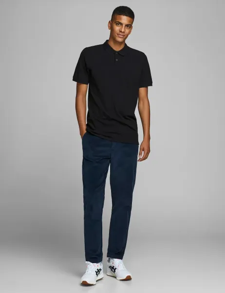Jack & Jones Pure Cotton Polo Shirt Black