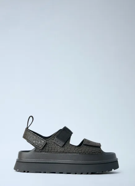 W Goldenglow Embossed Sandals