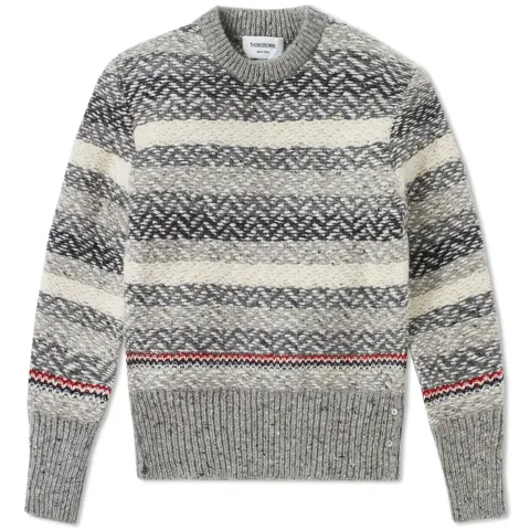 Herringbone Stripe Crew Knit