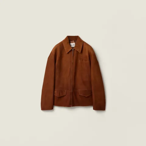 Waxed suede jacket