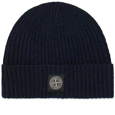 Knitted Patch Beanie