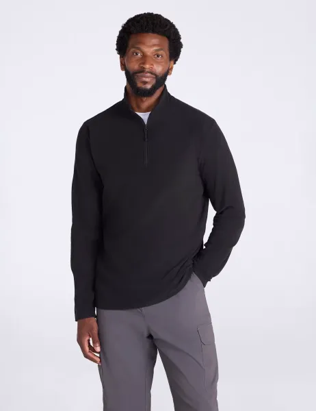 Mountain Warehouse Camber II Funnel Neck Half Zip Fleece Black