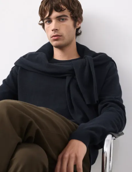 Autograph Pure Cashmere Crew Neck Jumper Dark Navy