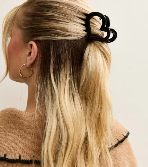 Black Heart Hair Clip