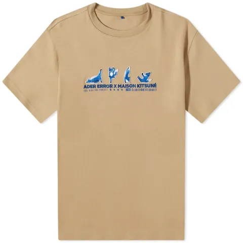 Maison Kitsuné X ADER error Yoga Blue Fox T-Shirt