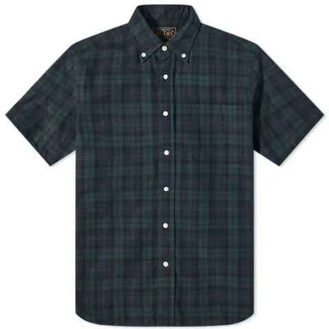 Short Sleeve Indigo Black Watch Shirt