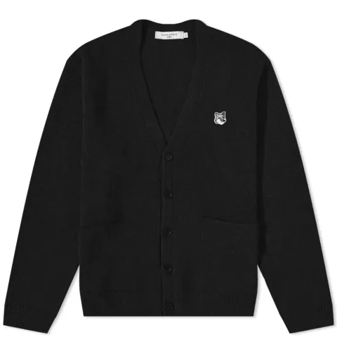 Grey Fox Head Patch Relaxed Cardigan