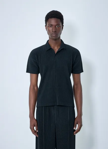 Pleated Short Sleeve Shirt