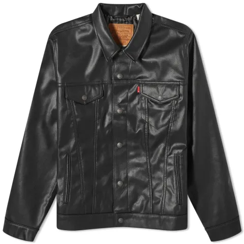 Levis Vintage Clothing Leather Trucker Jacket