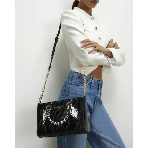 River Island Quilted Patent Tote Bag