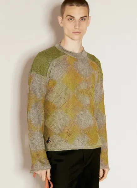 Argyle Knit Sweater