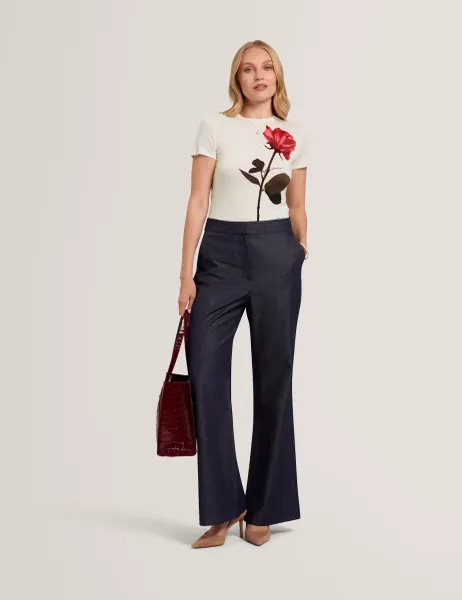 Ted Baker Floral T-Shirt Ivory