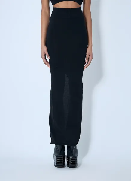 Wool Knit Maxi Skirt