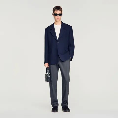 Oversized virgin wool jacket