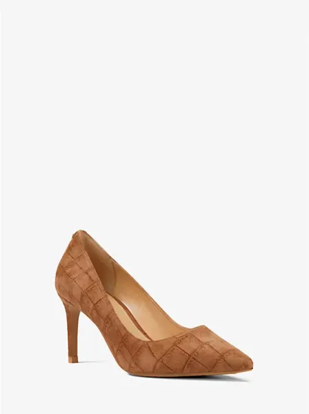 Alina Flex Crocodile Embossed Suede Pump