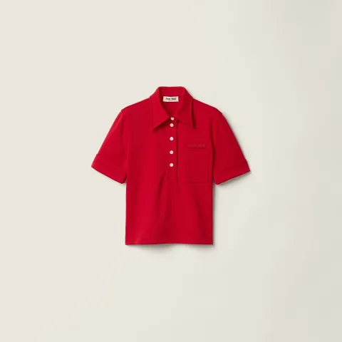 Technical jersey polo shirt
