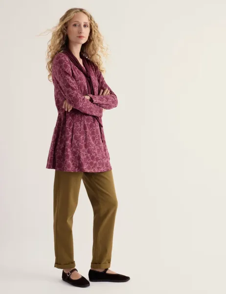 Seasalt Cornwall Cotton Rich Floral Notch Neck Tunic Pink Mix