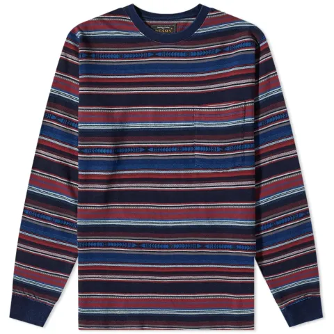 Long Sleeve Indigo Native Stripe T-Shirt