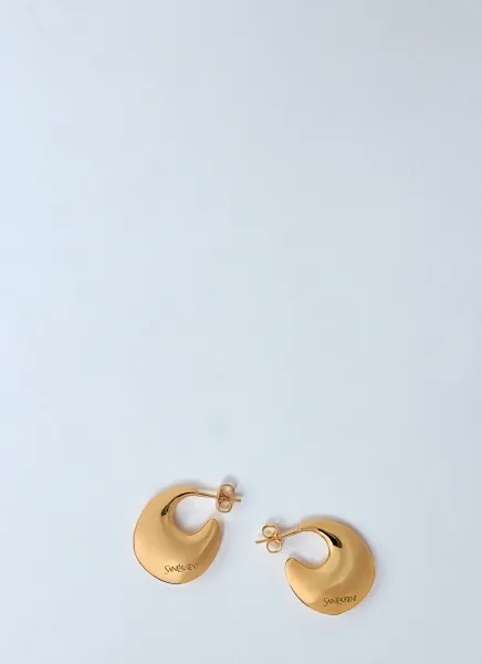 Saint Laurent Teardrop Hoop Earrings