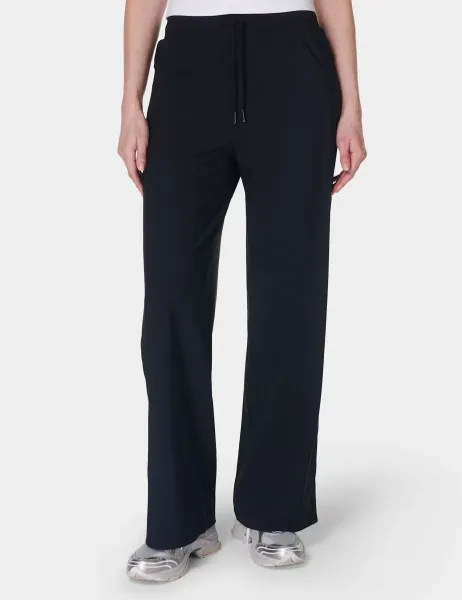 Sweaty Betty Explorer High Waisted Wide Leg Joggers Black