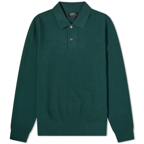 A.P.C. Kyle Knit Long Sleeve Polo