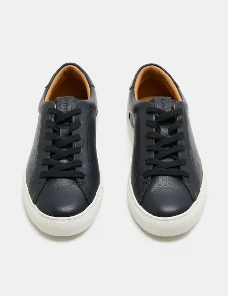 Autograph Leather Cupsole Trainers with Freshfeet Dark Navy
