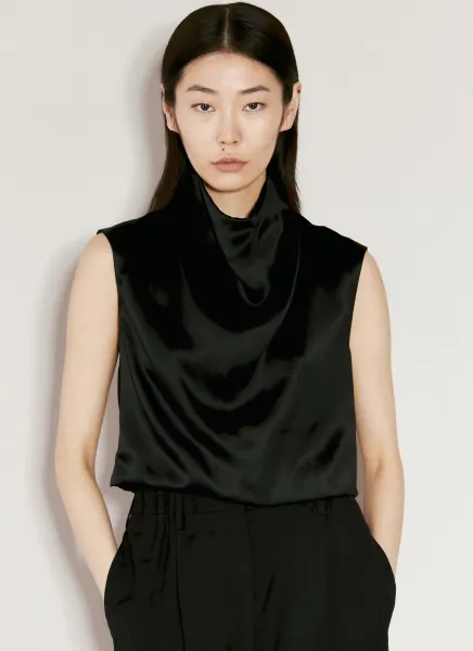 Cowl-Neck Crop Top