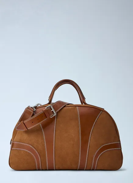 Dries Van Noten Suede Duffle Bag
