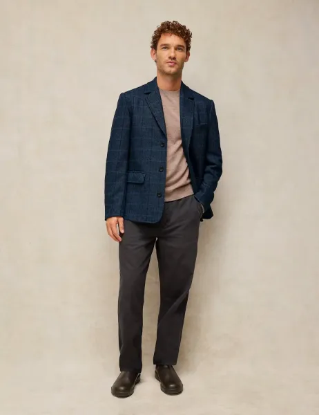 White Stuff Checked Overcoat with Wool