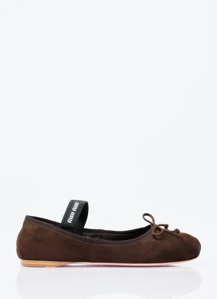 Suede Ballerina Flats