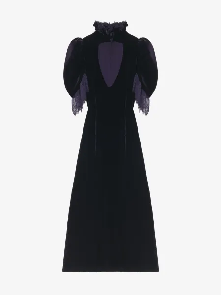 Fluid Velvet Evening Dress