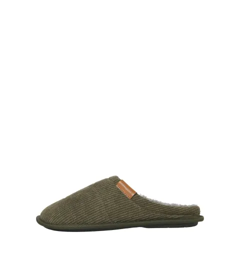 Jack & Jones Men's Light Green Cord Mule Slippers