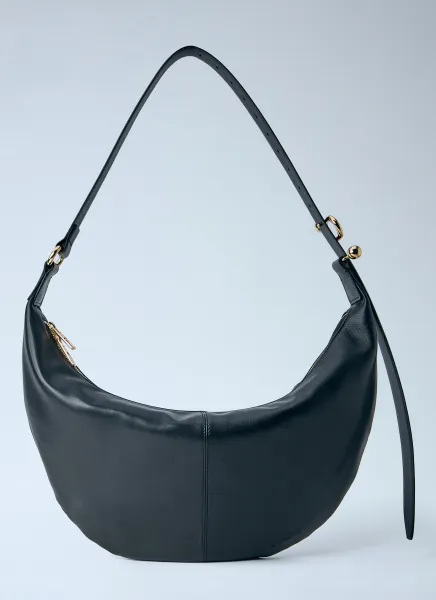Nappa Leather Hobo Shoulder Bag