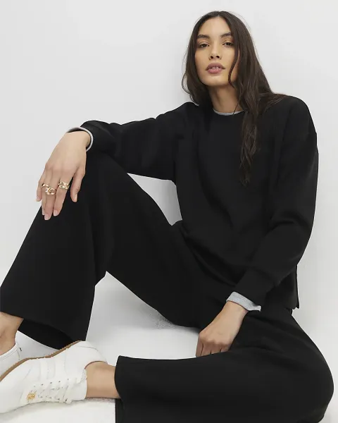 River Island Black Premium Sweatshirt