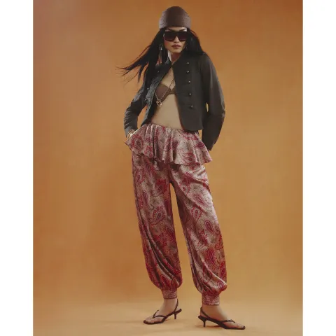 River Island Paisley Satin Balloon Trousers