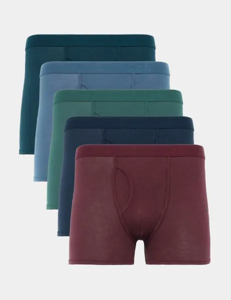 Marks & Spencer 5 Pack Cotton Rich Stretch Trunks Multi