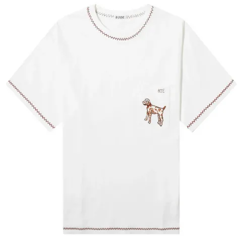 Beaded Griffon Pocket T-Shirt